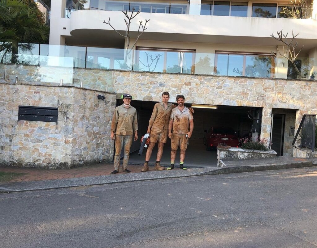 Freshly mulched garden beds in the Inner West